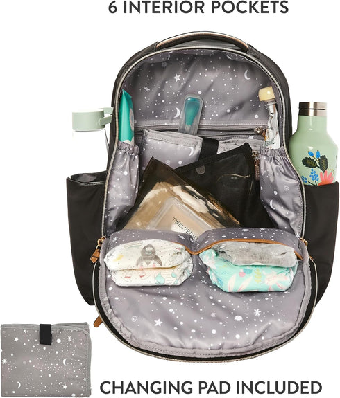 Backpack Backpack TWELVElittle Midi Go Diaperbag with Changing Pad, Diaper Bag for Moms or Dads with Insulated Pockets
