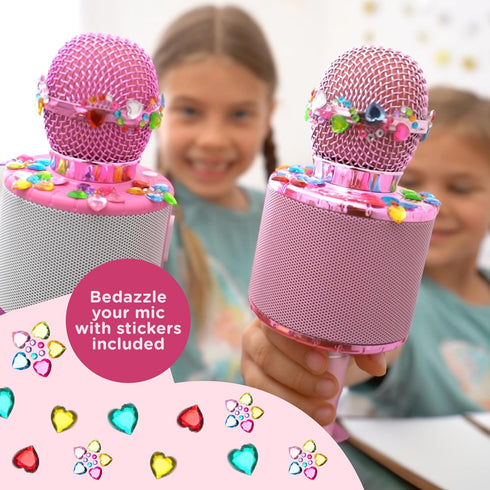 Move2Play Kids Karaoke Microphone, Personalize with Jewel Stickers, Birthday Gift for Ages 3+