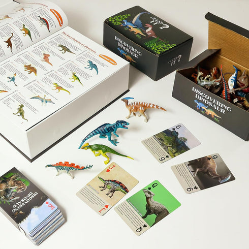 50 3 4 5 6 7 8 12 BIWASE Dinosaur Toys Book with PCS Different Dinosaurs Figures & Pokers,Interactive Perfect for Kids