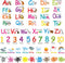 6 Sheets Alphabet Wall Decals for Classroom, Color Weather Learning Educational Stickers, Peel and Stick for Kids' Rooms