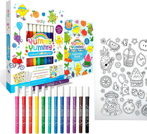 Ooly Yummy Yummy Coloring Kit Includes 10 Lightly Scented Markers, Over 100