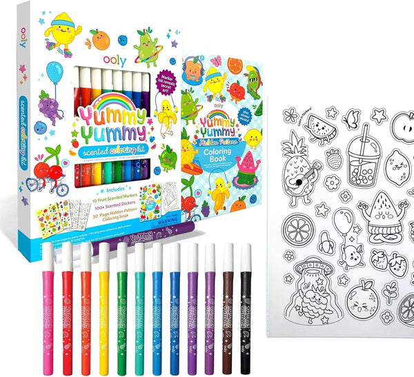 Ooly Yummy Yummy Coloring Kit Includes 10 Lightly Scented Markers, Over 100
