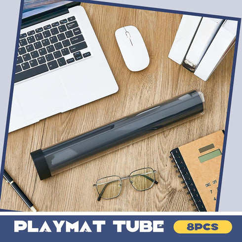 Hsei 8 15 Inch Pcs Gaming Prism Playmat Tube Play Mat Poster Holder Tube Easy in and Out Playmat Case for Card Storage
