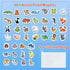 40 Animal Magnets for Kids, Refrigerator Fridge Magnets, Magnetic Animal Toys for Toddlers, Educational Toys for