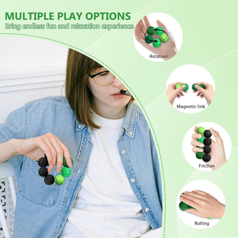 8-Pack Teens(14+), Silicone Magnetic Sensory Fidget Balls, Stress Relief Toys for Adults and Suitable for Autism ADHD
