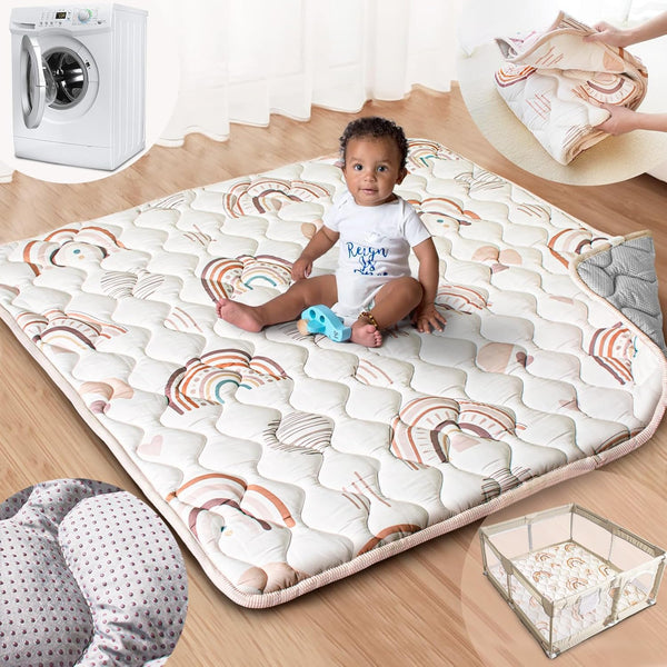 Baby Play Mat, 50x50 Playpen Mat with Super Soft Touch, Activity Mat