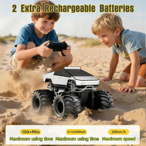 1:18 4WD 2.4GHz 360 6 7 8 9 10-13+ Remote Control Car, Amphibious RC Cars, All Terrain Off-Road Pickup, Waterproof