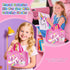 DreamyCandy 73PCS Set 4-6-8,Kids Unicorn Washable Markers with Glitter Pencil Case, Art Supplies and Craft for Girls
