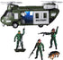 Set JOYIN Military Vehicles Toy of Friction Powered Transport Helicopter with Light and Sound Siren, and Soldier Army
