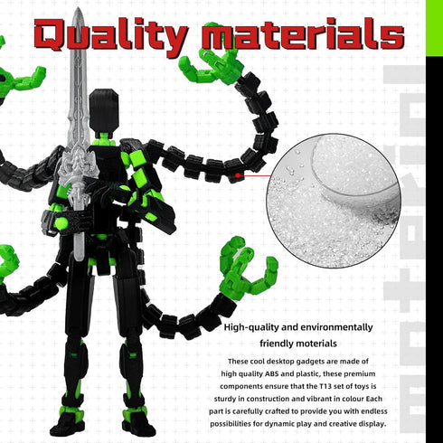 PkghoKids T13 T13 t-13 3D 5.5inch) Already Assembled Action Figure Accessories, Multi-Jointed Movable,for Collectors
