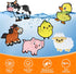 1-3, Refrigerator Magnets for Kids, Large Cute Farm Animals Fridge Magnets for Toddlers Soft Full Back Magnet