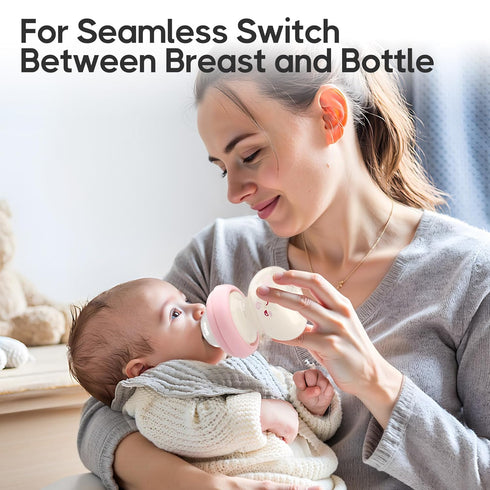 0+ 2.7oz/80ml 2.7oz (Pack 2)) YOHKOH Newborn Glass Baby Bottles with Slow Flow Nipple for Months, Wide Neck Feeding