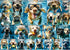 Underwater Dogs Jigsaw Puzzles 1000 Pieces for Adults Funny Cute Dogs Collage