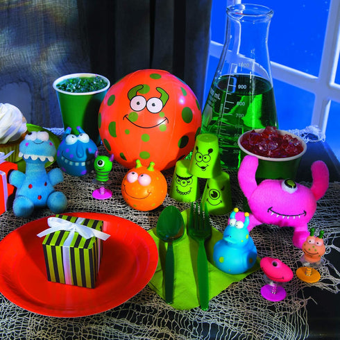 Fun Express Monsters Plush Party Favors (1 Dozen) for Halloween