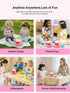 ZOENMG Dolls(2 Packs), 3-5-8, Pudding Feeding Toy for Interactive Baby Doll Food with Retractable Spoon, Pretend Play