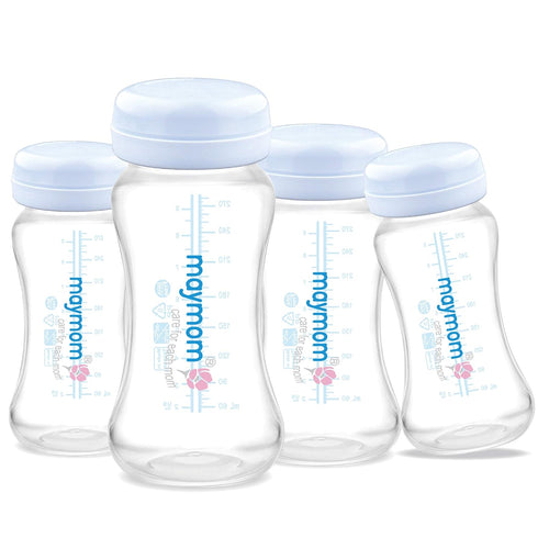Maymom Wide-Mouth Milk Storage Collection Bottle with Travel Cap and Sealing Ring; Replacement for Spectra S1 S2 Avent