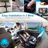 DoHonest 7-Inch: Setup 360 1080P -V9 Baby Car Camera USB Plug and Play Easy Degree Rotating Backseat Camera Two Kids HD
