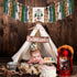 1st One Happy Camper Highchair Banner Adventure Camping Theme Birthday Banner Crown Cake Topper Highchair Photo Prop