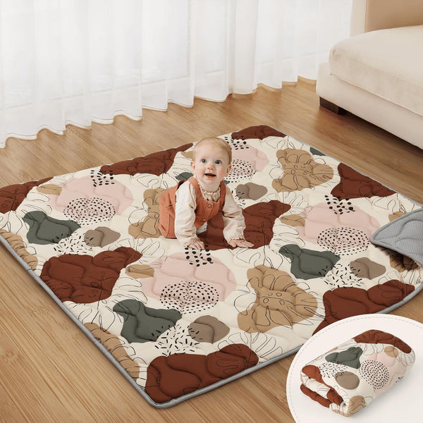 Blissful Diary Portable Baby Play Mats for Floor, Thicker Cushioned Foldable Baby