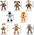 8 Pieces Jungle Animal Plush Toys Set - 11 Inch Lion, Elephant, Zebra, Giraffe, Tiger, Monkey, Rhino, Hippopotamus