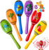 JOYIN Cinco De Mayo 6 PCS Mini Wooden Maracas for Kids, Mexican Fiesta Party Favors and Noisemakers