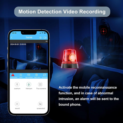 ZHENHAN 24/7 Mini Camera Wireless Indoor Security Camera with Night Vision: Motion Detection, Dual Storage (Cloud/SD)