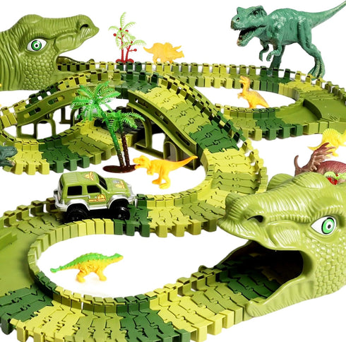 great dachong 266 3-5 2 Set, 3 4 5 6 7 Dinosaur Track Toys, PCS Dinosaur Toys for Kids Create A Dinosaur World Road