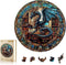 WOODBESTS Wooden Puzzles for Adults (300 Piece, L, 13.4"x13.4") Dragon's Library Wood