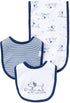 Little Me Boys' 3-Piece Bib & Burp Cloth Set