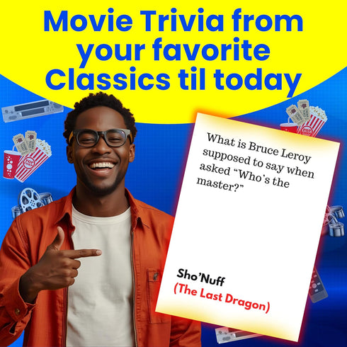 Rated Black Card Game for Adults - Black Game Night Trivia for the Culture - African American Films - From Hood Movies