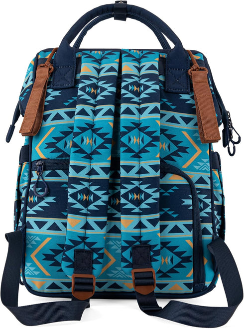 Backpack Daypack WG2204-9110NY Wrangler Aztec Organized Travel Baby Bag with Stroller Strap and Side Bottle Pockets