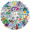 Jictegb 50 Pcs Cartoon Robot Stickers - Fun Robot Characters Designs, Premium PVC,