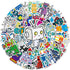 Jictegb 50 Pcs Cartoon Robot Stickers - Fun Robot Characters Designs, Premium PVC,
