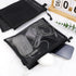 yuntop 6 (A5) PCS Mesh Pouch, Black Nylon Mesh Cosmetic Zipper Bags for Home Office Purse Diaper Bag