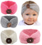 QandSweet Baby Girl Knitting Turban Head Wrap Headbands with Button Hairbands