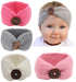 QandSweet Baby Girl Knitting Turban Head Wrap Headbands with Button Hairbands