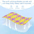 SyXIOP 28" 52" Houndstooth Purple Yellow Cooling Baby Crib Mattress Topper x Ultra Soft Bed pad for Kids, Adult