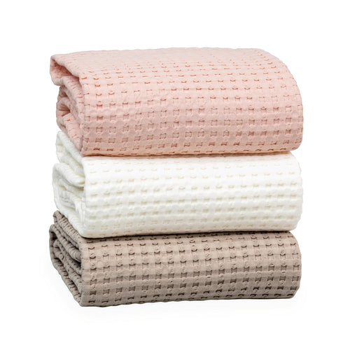 Waffle Weave Soft Cotton Baby Blanket by Lulujo