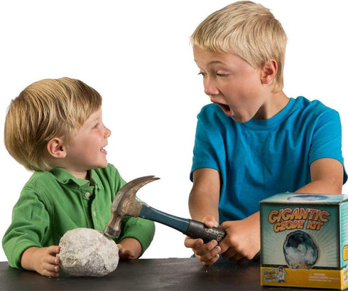 Break Open A Gigantic Geode, Large Geode with Crystals, Earth Science Kit for Kids, Gifts for Rock Collectors