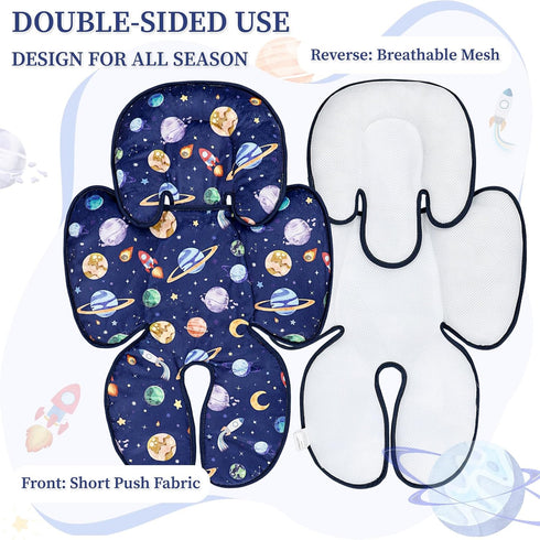 2 1 Pea Pod Baby Car Seat Head Support for Newborn, in Infant Car Seat Head Body Support for Boys Extra Soft Breathable