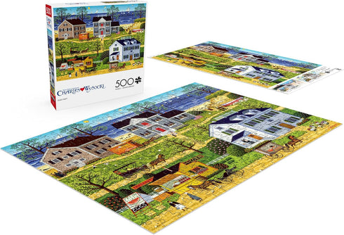 Buffalo Games - Charles Wysocki - 500 Piece Jigsaw Puzzle for Adults - Gull's Nest - Perfect for Game Nights