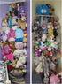 WIBOND Hammock, (44-71 Stuffed Animal Storage Adjustable Length in) Wood Corner Shelf with Star Pattern, Hanging Toy