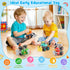 ORWINE 4PCS 2 3 4 5 2-3 Baby Boy Toys Cars, Push and Go Cars for Kids, Friction Powered Stunt Trucks, Construction