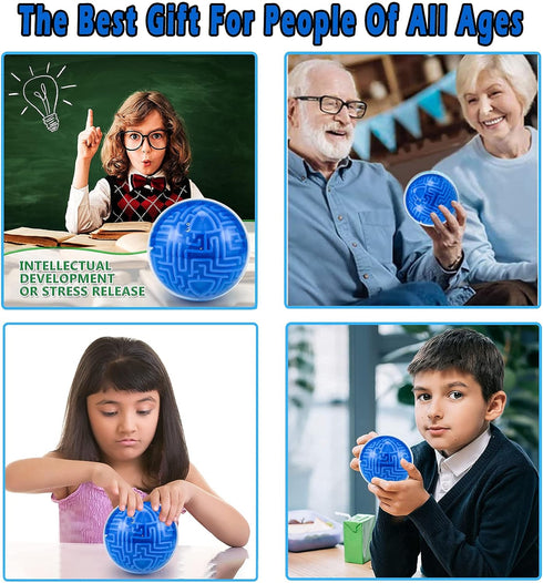 Hymaz Magic 3D Puzzle Ball Toys for Boys Girls Ages 6+, Brain Teaser Puzzles Maze Ball Interactive Board Game