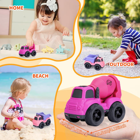 2 2-3, 2 3 4 Toddler Toys for Year Old Girl, Dump Truck Toys and Mixer Cement, BPA Free, Phthalates Free, PVC, Outdoor