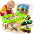 59 PCS Farm Sensory Bin - Sandbox with Lid, 2.2 LB Sensory