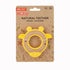 Nuby Natural Wood Teether, Soft Silicone Giraffe Yellow, Minimalist Design, Easy to Clean