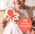 Curious Columbus Toddler Magnets – 52 Animal Fridge Magnets with 26 ABC Letters for Kids