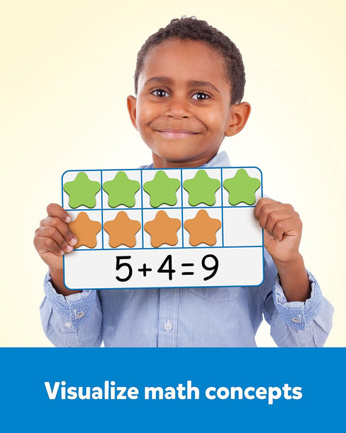 Coogam Magnetic Ten-Frame Set, Math Manipulative EVA Number Counting Games for Kindergarten Classroom Kids 3-5