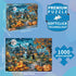 1000 1000 Halloween Puzzle for Adults Pieces Bats Full Moon Haunted House Witches Pumpkins Jigsaw Puzzles for Adults